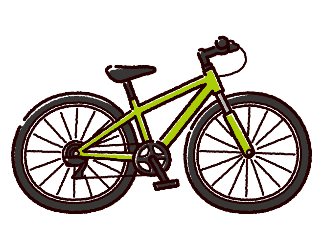 自転車のイラスト マウンテンバイク 4カラー イラストくん