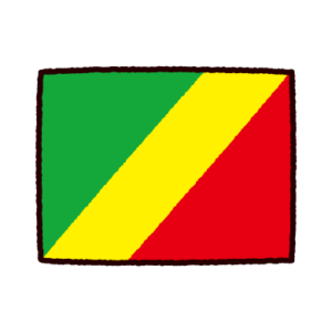 国旗のイラスト（コンゴ共和国）