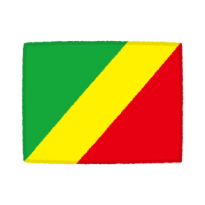 国旗のイラスト（コンゴ共和国）