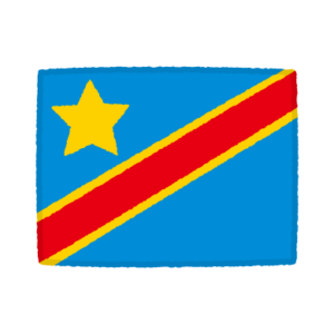 国旗のイラスト（コンゴ民主共和国）
