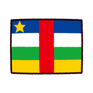 国旗のイラスト（中央アフリカ共和国）