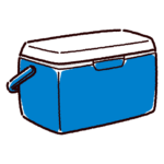 クーラーボックスのイラスト（アウトドア用品）（3カラー）