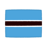 国旗のイラスト（ボツワナ共和国）