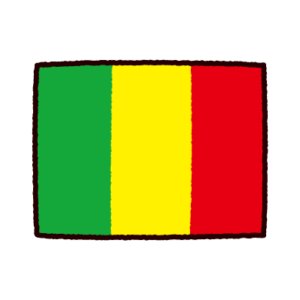 国旗のイラスト（マリ共和国）