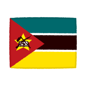 国旗のイラスト（モザンビーク共和国）