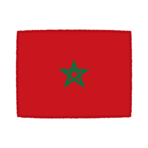 国旗のイラスト（モロッコ王国）