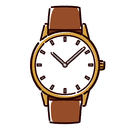 腕時計のイラスト（革バンド）（2カラー） - イラストくん