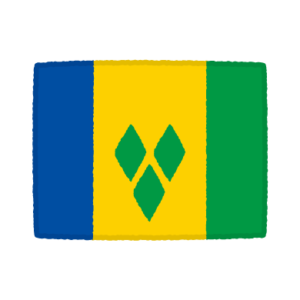 国旗のイラスト（セントビンセント及びグレナディーン諸島）