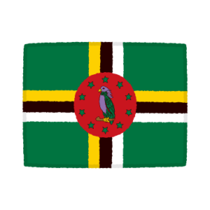国旗のイラスト（ドミニカ国）