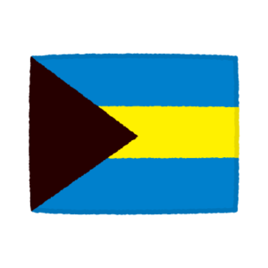国旗のイラスト（バハマ国）