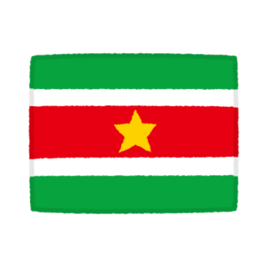 国旗のイラスト（スリナム共和国）