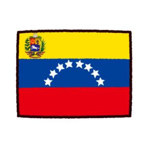 国旗のイラスト（ベネズエラ・ボリバル共和国）