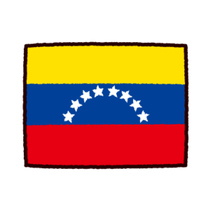 国旗のイラスト（ベネズエラ・ボリバル共和国）