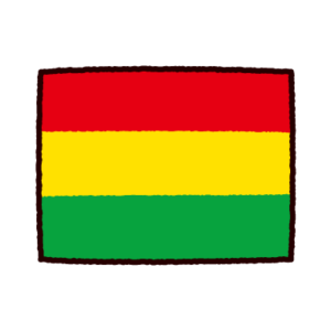 国旗のイラスト（ボリビア他民族国）