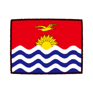 国旗のイラスト（キリバス共和国）