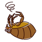 ダメージを受けたノミのイラスト