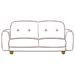 ソファーのイラスト2（3カラー）