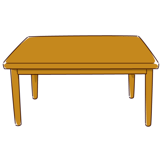 テーブルのイラスト（2カラー）