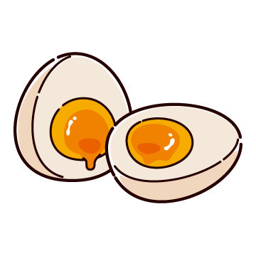 味付け卵のイラスト（煮卵）（2カット）