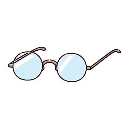 メガネのイラスト3（2カット）