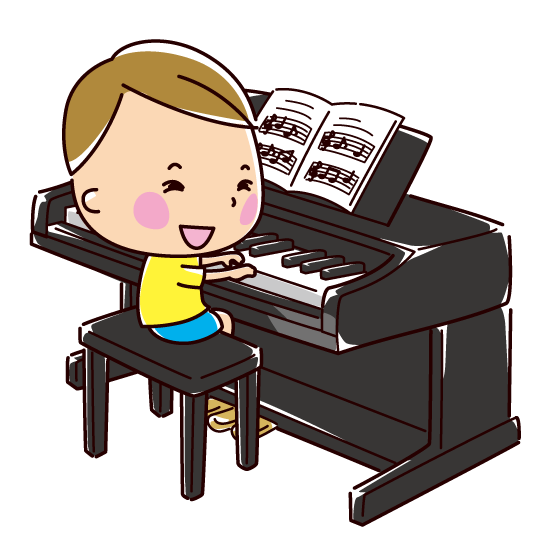 ピアノを弾くイラスト 男の子 イラストくん