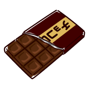 チョコレートのイラスト（板チョコ）