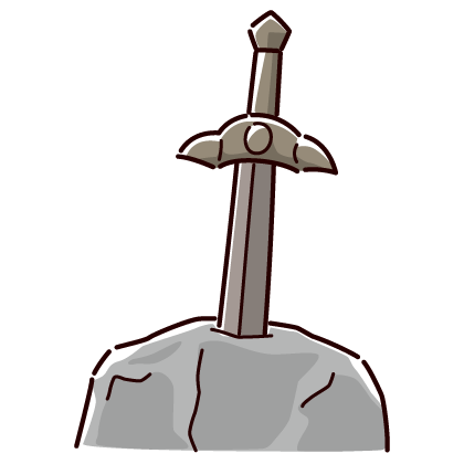 エクスカリバーのイラスト 封印 イラストくん