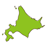 北海道の地図のイラスト（2カット×3パターン）