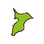 千葉県の地図のイラスト（3パターン）
