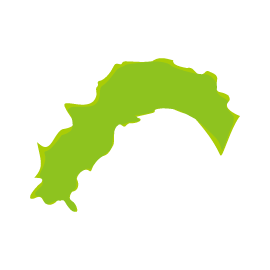 高知県の地図のイラスト