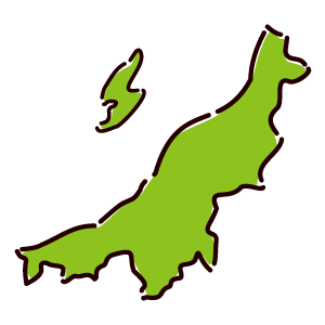 新潟県の地図のイラスト