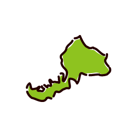 福井県の地図のイラスト