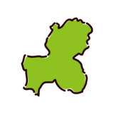 岐阜県の地図のイラスト