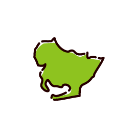 愛知県の地図のイラスト（3パターン）