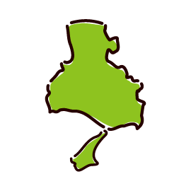 兵庫県の地図のイラスト（3パターン）