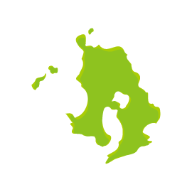 鹿児島県の地図のイラスト