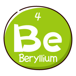 元素記号のイラスト（ベリリウム）