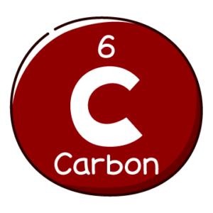 元素記号のイラスト（炭素）