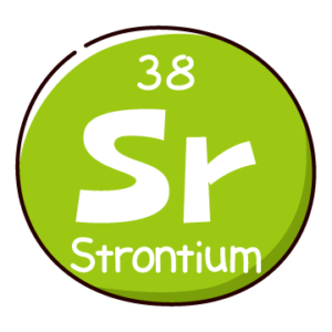 元素記号のイラスト（ストロンチウム）