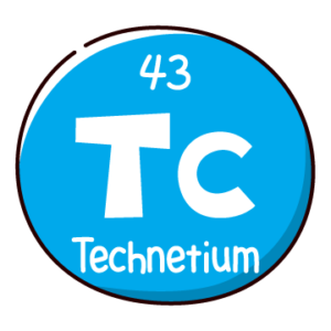 元素記号のイラスト（テクネチウム）