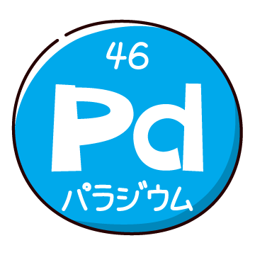 元素記号のイラスト（パラジウム）（3パターン）