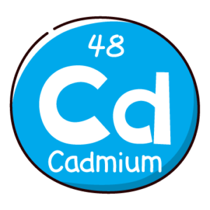 元素記号のイラスト（カドミウム）