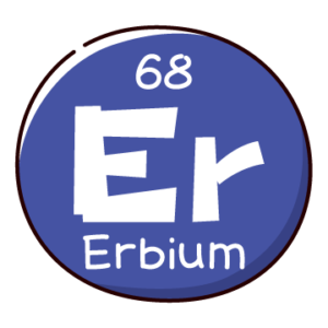元素記号のイラスト（エルビウム）