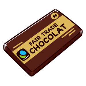 フェアトレードチョコレートのイラスト（板チョコ）