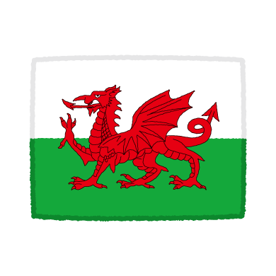 国旗のイラスト（ウェールズ）（2カット）