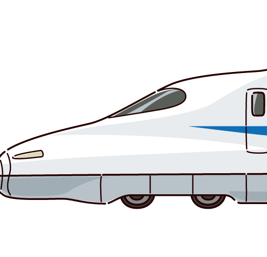 新幹線のイラスト（N700系電車）