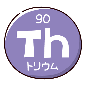 元素記号のイラスト（トリウム）（3パターン）
