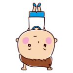 逆立ちのイラスト（男子）（2キャラ）