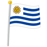 ウルグアイ国旗のイラスト