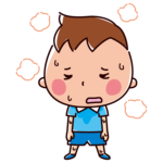 暑いイラスト（男の子）（2キャラ）